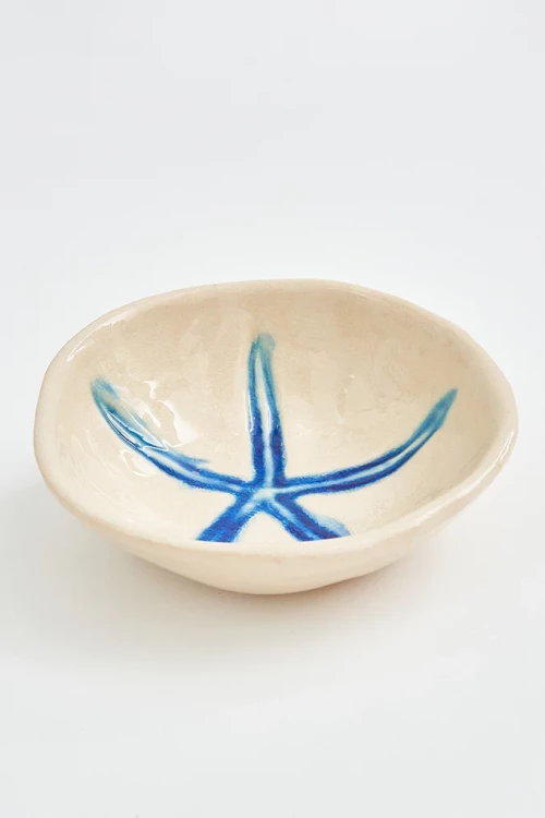 Πιάτο Κεραμικό Μπλέ Αστερίας 12,5cm