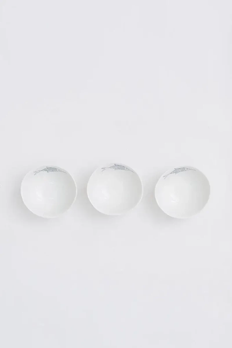 Σετ 3 Μπολ Πορσελάνης Ψαράκια 10,5x10x4,5cm