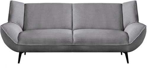 EMERALD Καναπές 3-θέσιος Σαλονιού - Καθιστικού, Ύφασμα Κοτλέ Γκρι