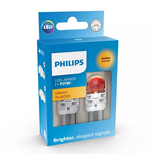 PHILIPS LED PY21W Amber Ultinon Pro6000 11498AU60X2