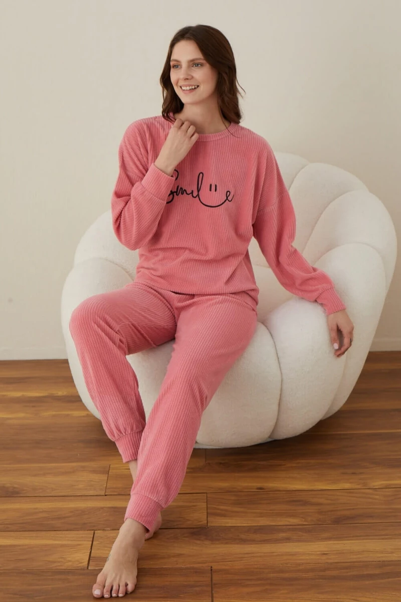 Πιτζάμα Γυναικεία Homewear Smile W01016 - ΡΟΖ
