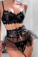Σετ Σουτιέν String W927107 - ΜΑΥΡΟ