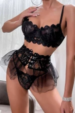 Σετ Σουτιέν String W927107 - ΜΑΥΡΟ