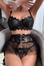 Σετ Σουτιέν String W927107 - ΜΑΥΡΟ