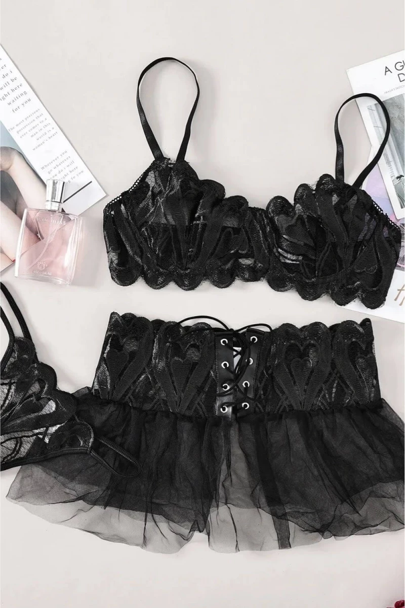 Σετ Σουτιέν String W927107 - ΜΑΥΡΟ