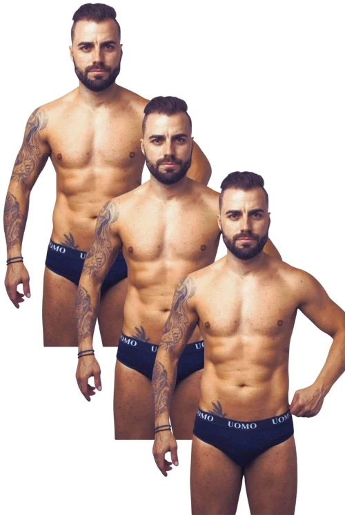 Σλιπ Ανδρικά Μπλε 3Pack L1017 - ΜΠΛΕ
