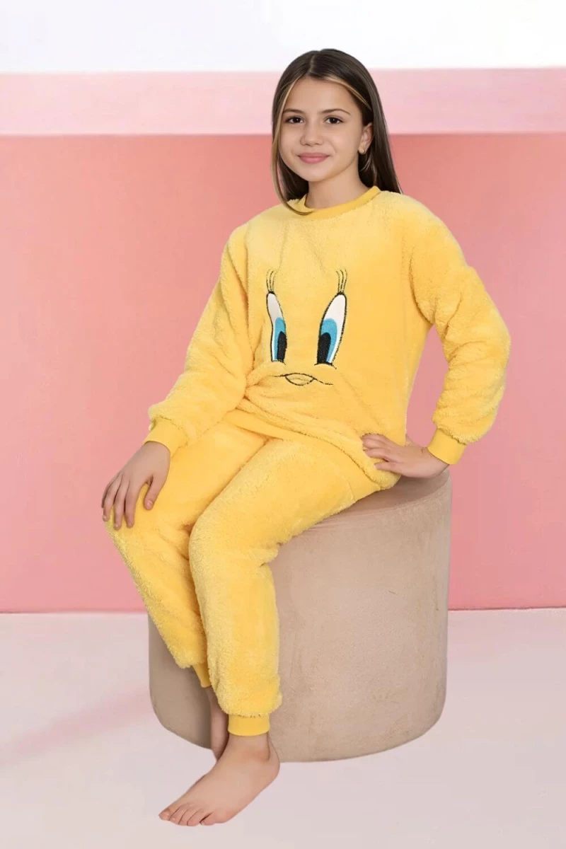 Παιδική Πιτζάμα Fleece 9031 - ΚΙΤΡΙΝΟ