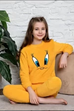 Παιδική Πιτζάμα Fleece 9031 - ΚΙΤΡΙΝΟ
