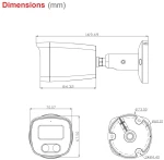 LONGSE IP κάμερα BMSCKL2RC-28PM με μικρόφωνο  2MP  2.8mm  αδιάβροχη IP67  PoE