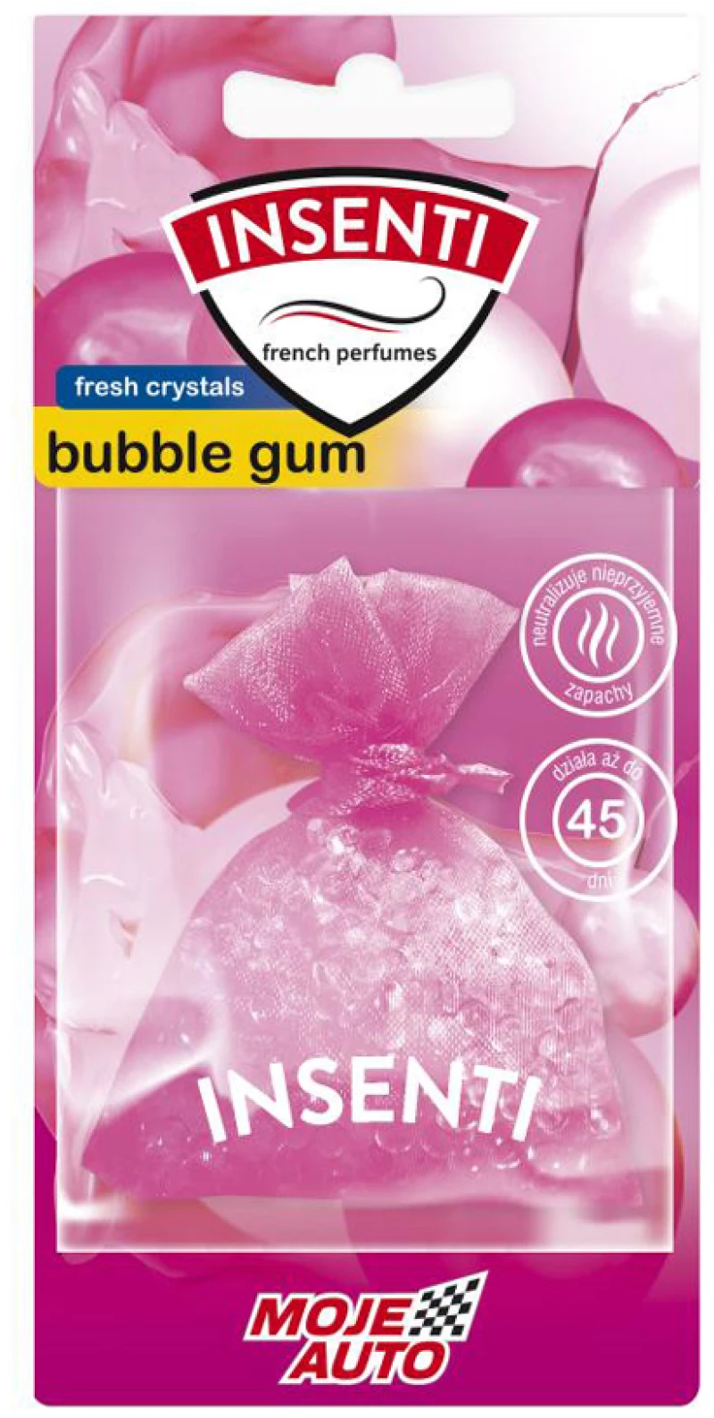 MOJE AUTO κρεμαστό αρωματικό αυτοκινήτου 15-007 bubble gum  crystals 20g