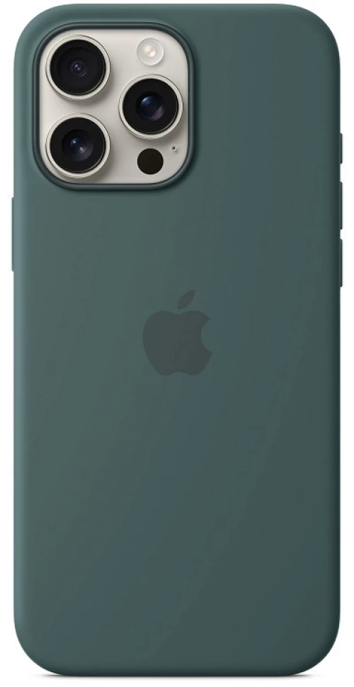 Apple iPhone 16 Pro Max Silicone Case with MagSafe Lake Green