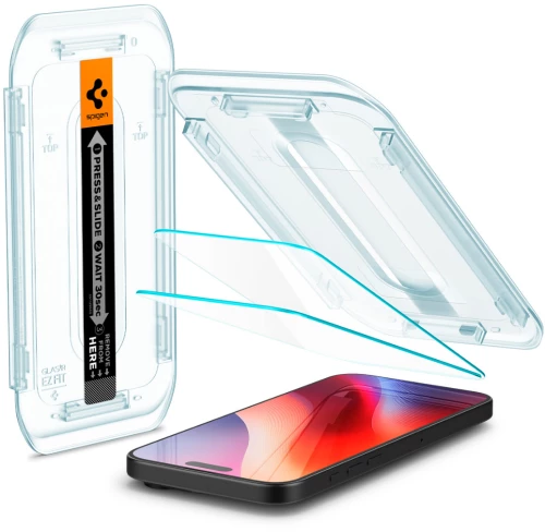 Spigen Screen Protector EZ Fit GLAS.tR Slim 2PCS Clear-Apple iPhone 16 Pro (AGL07928)