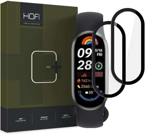 Hofi Hybrid Pro+ Glass Black-Xiaomi Smart Band 9/9 NFC (2-Pack)