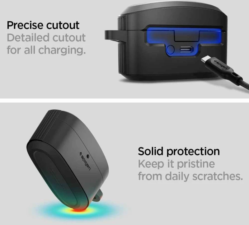 Spigen Rugged Armor Black-Sony WF-1000XM5 (ACS07086)