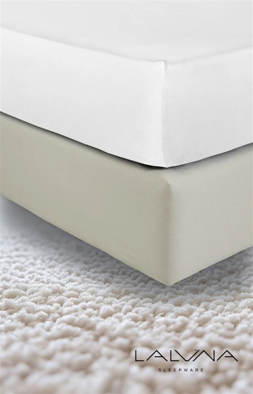 Κατωσέντονο Jersey La Luna Pure White - 180x200