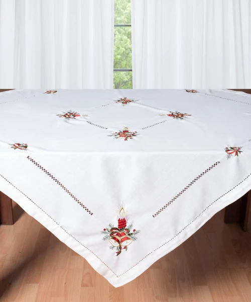 Χριστουγεννιάτικο τραπεζομάντηλο (170cm x 215cm) 1982 ivory - -