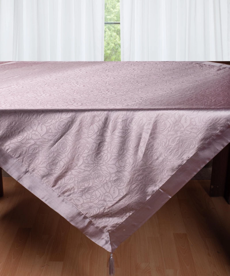 Σατέν τραπεζομάντηλο 2009 λουλούδι (160cm x 260cm) μώβ - -