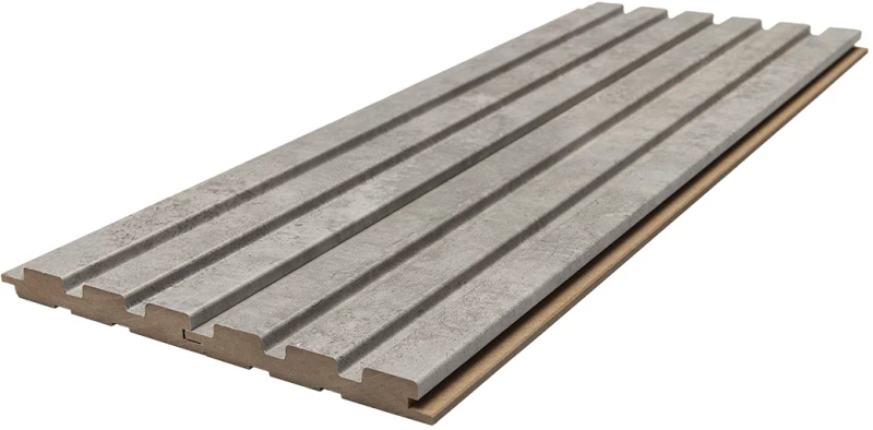 MDF PANEL ΜΕ 3D ΠΗΧΑΚΙΑ 504070 BEAT ST 16/119/2750mm CHICAGO CONCRETE New Plan
