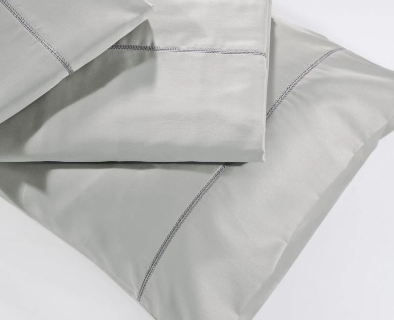 Μεμονωμένα σεντόνια Down Town Solid Colours S250/20 Silver Βαμβακοσατέν   - Υπέρδιπλο Λάστιχο 165x205+40
