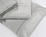 Μεμονωμένα σεντόνια Down Town Solid Colours S250/20 Silver Βαμβακοσατέν   - Υπέρδιπλο Λάστιχο 165x205+40