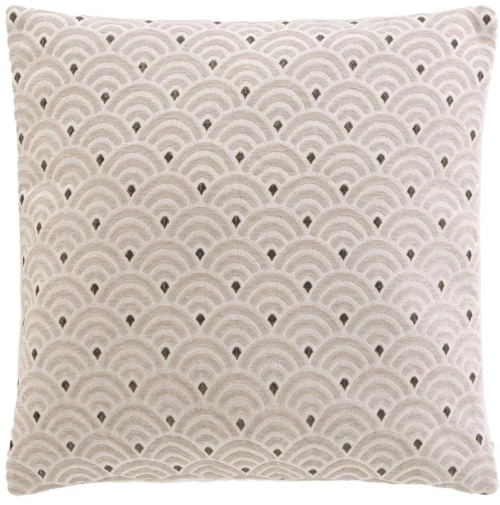 Μαξιλάρι πουά εκρού chenille 45x45cm