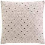 Μαξιλάρι πουά εκρού chenille 45x45cm