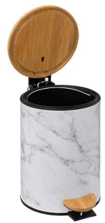 Κάδος απορριμάτων  white marble Φ16,8Η25cm