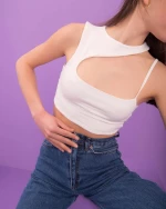 Γυναικείο cropped angie 95% βαμβάκι