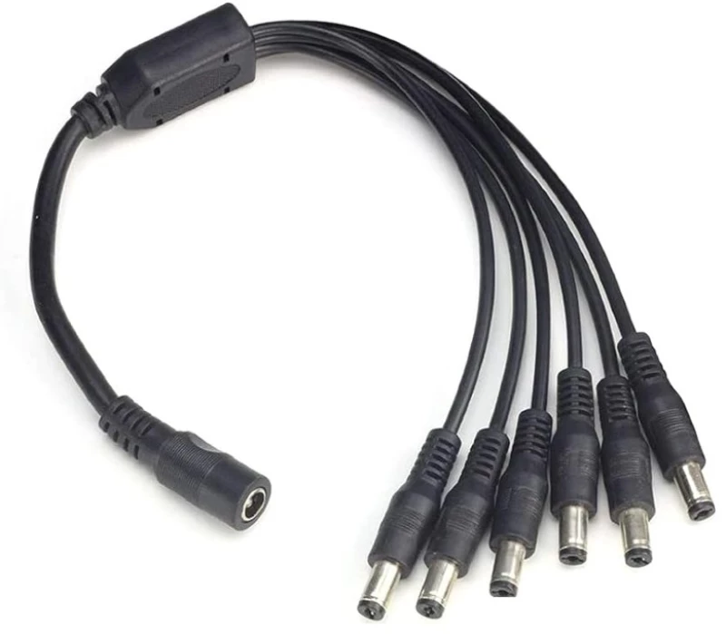 EZ-DCSP6, 1xDC Θηλυκό σε  6xDC Αρσενικά καλώδιο 5.5*2.1mm 40cm