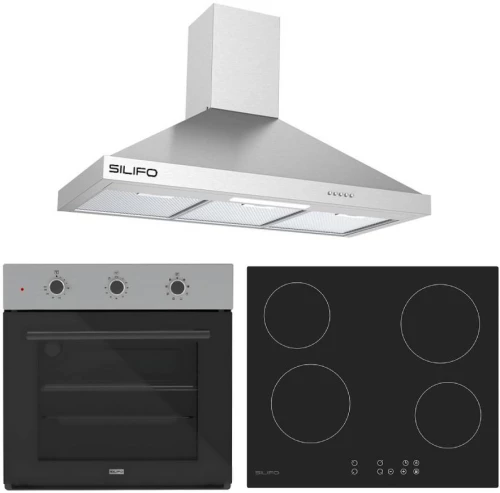 SILIFO ΣΕΤ ΦΟΥΡΝΟΣ SF6008 INOX + ΕΣΤΙΑ ΚΕΡΑΜΙΚΗ SF6821HV4 + ΑΠΟΡΡΟΦΗΤΗΡΑΣ ΚΑΜΙΝΑΔΑ SF6618 INOX 90CM (4 ΕΤΗ ΕΓΓΥΗΣΗ ΕΛΛΗΝΙΚΗΣ ΑΝΤΙΠΡΟΣΩΠΕΙΑΣ) SILIFO 999-002-92268