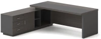 WOODWELL ΕΟ929,LVIP Γραφείο Αριστερή Γωνία, Απόχρωση Grey Walnut 180x90x75/180x50x62 cm ΕΟ929,L
