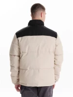 EMERSON Ανδρικό μπουφάν puffer πούπουλο 242.EM10.79  ECRU/BLACK