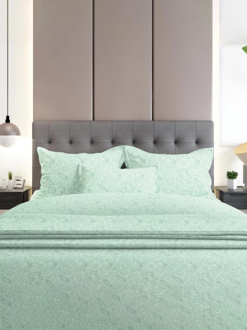 Σετ Σεντόνια Flannel 2040 Aqua Διπλό με λάστιχο (150x205+30)