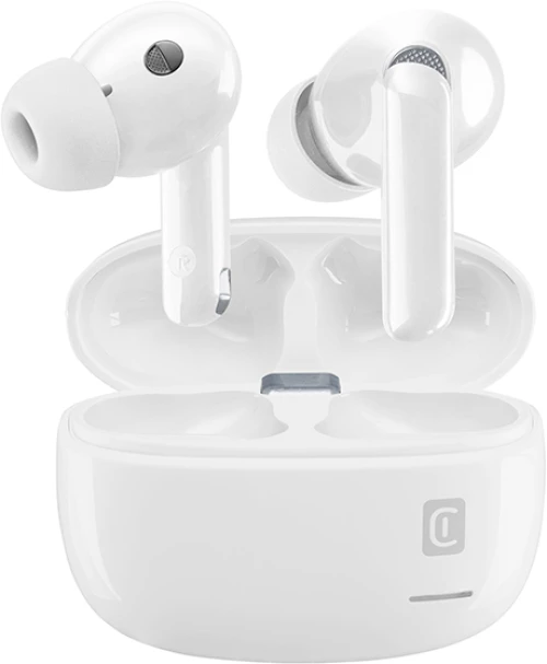 CELLULAR LINE 465062 Eclipse Bluetooth Noise Cancelling Ακουστικά TWS με Θήκη Φόρτισης Λευκά