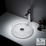 Voss Ring-D Επικαθήμενος Νιπτήρας Γυάλινος Ø40 GLass Clear