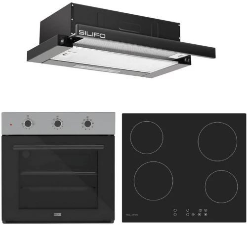 SILIFO ΣΕΤ ΦΟΥΡΝΟΣ SF6008 INOX + ΕΣΤΙΑ ΚΕΡΑΜΙΚΗ SF6821HV4 + ΑΠΟΡΡΟΦΗΤΗΡΑΣ ΣΥΡΟΜΕΝΟΣ SF6665 BLACK (4 ΕΤΗ ΕΓΓΥΗΣΗ ΕΛΛΗΝΙΚΗΣ ΑΝΤΙΠΡΟΣΩΠΕΙΑΣ) SILIFO 999-002-92263