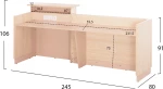 34334 ΓΡΑΦΕΙΟ ΥΠΟΔΟΧΗΣ DALTON HM2068.02 ΜΕΛΑΜΙΝΗ ΣΕ SONAMA-ΑΣΠΡΟ 240X80X106ΥΕΚ.
