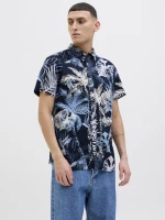 Πουκάμισο ανδρικό "Hawaii" μπλε