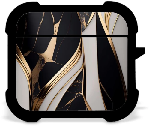 Marble Black-White Airpods 4