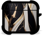 Marble Black-White Airpods 4