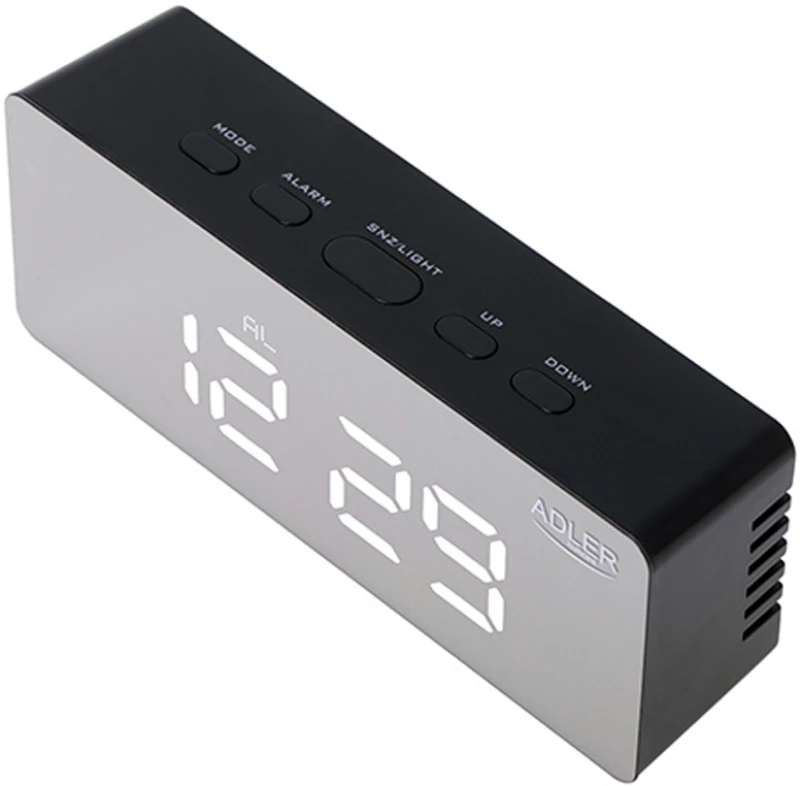 ADLER LED ALARM CLOCK BLACK