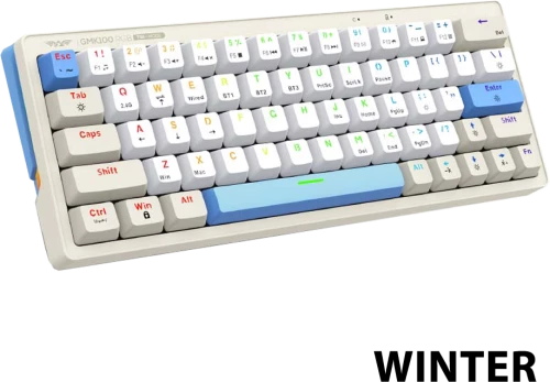 ARMAGGEDDON TRIMODE MECH RGB KEYBOARD LINEAR 63KEYS GMK-100 WINTER