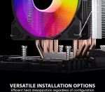 ARMAGGEDDON ARGB SILENT 12CM CPU COOLING FAN 6 HEAT PIPES BLACK
