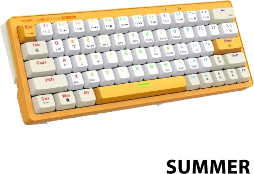 ARMAGGEDDON TRIMODE MECH RGB KEYBOARD LINEAR 63KEYS GMK-100 SUMMER