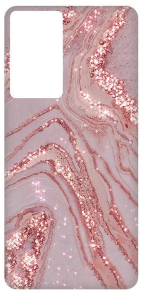 Marble Silicone case Θήκη για Xiaomi Redmi Note 10 / 10S pink