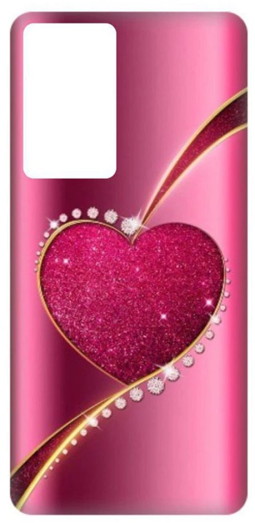 Shining Heart Silicone case Θήκη για Xiaomi Redmi Note 10 Pro pink