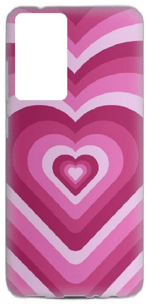 Hearts Silicone case Θήκη για Xiaomi Redmi Note 10 / 10S pink