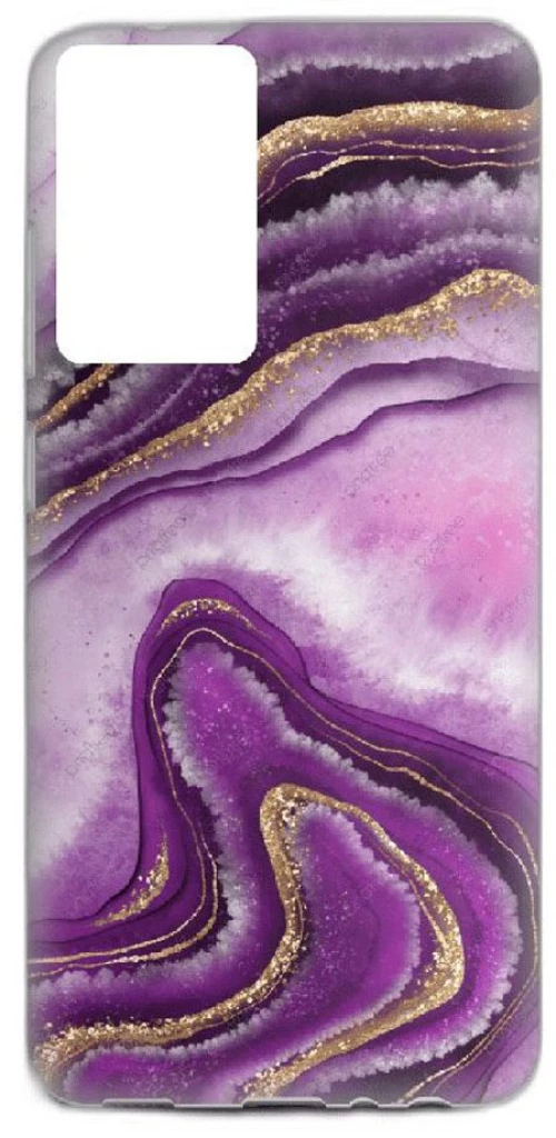 Marble Silicone case Θήκη για Xiaomi Redmi Note 10 5G / Poco M3 Pro 5G purple