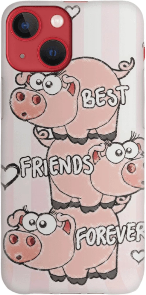 Friends Silicone case Θήκη για Iphone 13 pink