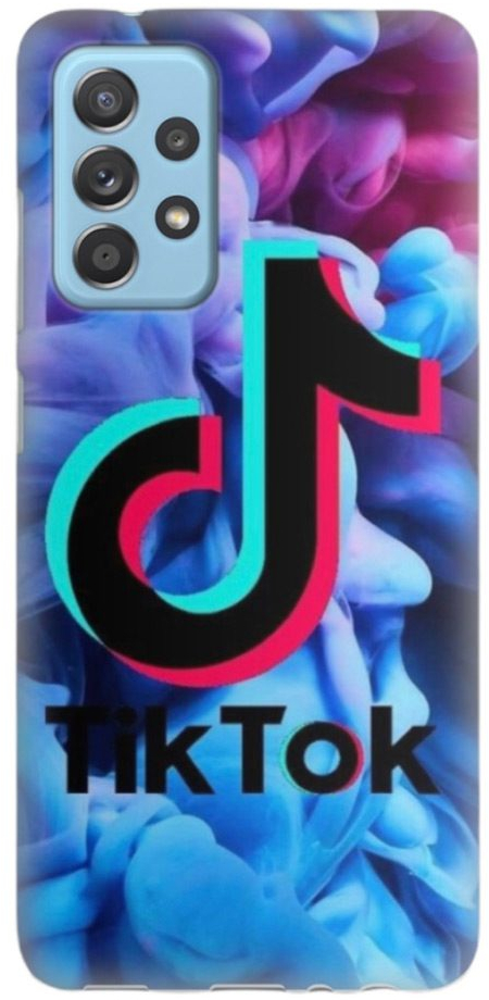 Tik Tok Silicone case Θήκη για Samsung Galaxy A72 blue